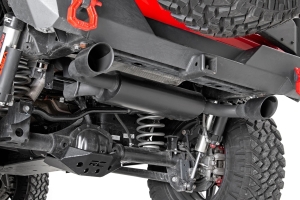 Rough Country Dual Outlet Performance Exhaust System - Black  - JL 2.0L/3.6L