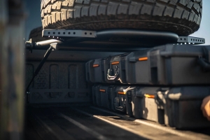 DV8 Offroad Adjustable In-Bed Tire Carrier - JT 