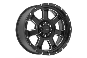 Pro Comp Sledge 43 Series Satin Black w/ Milled Accent Wheel 17x9 5x5 - JT/JL/JK