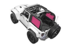 SpiderWebShade Rear 2-pc SpiderSides - Pink - JK 2Dr