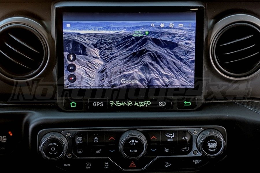 Insane Audio IP66 WaterproofDustproof Multimedia 9in Head Unit wNavigation  - Jeep Rubicon 2018-2021 | JL3001