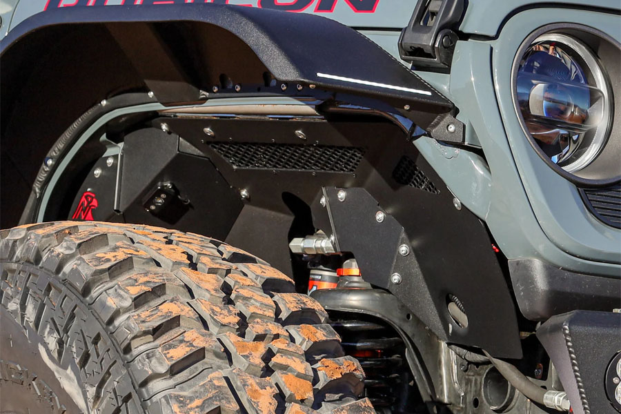 Next Venture Motorsports Aluminum Front Inner Fender Liners - Bare - JL/JT 392/3.0L