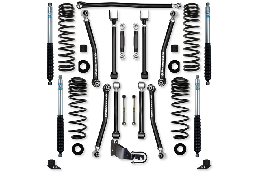 Rock Krawler 4.5in Adventure-X 'No Limits' Mid-Arm Lift Kit w/ Bilstein Shocks ( Part Number: JL45AXMNL-2B51)