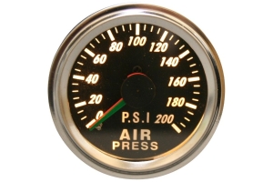 Bulldog Winch Dual Air Pressure Gauge 2.0in, Mechanical, 0-200psi