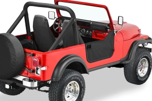 Bestop Lower Fabric Half Doors - Black Crush - CJ3/CJ5/CJ6