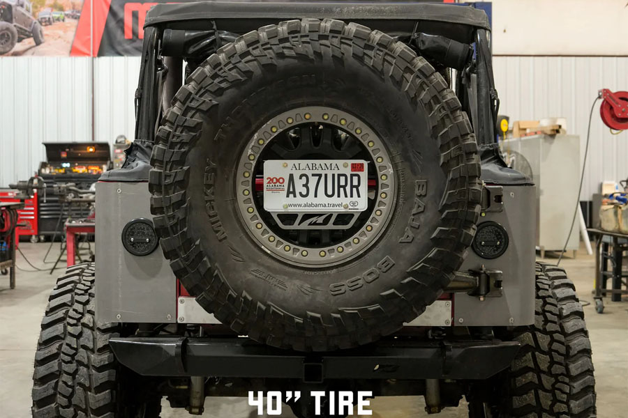 Motobilt Body Mount Tire Carrier - 5 x 4.5in - LJ/TJ/YJ