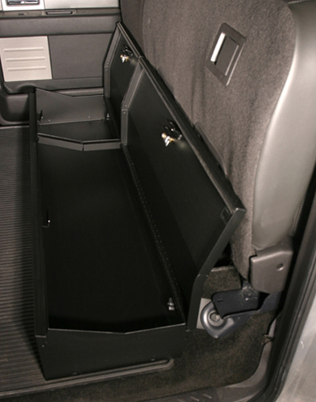 Tuffy Security Under Rear Seat Lockbox w/o Subwoofer - 2009-14 Ford F150 Crew Cab 
