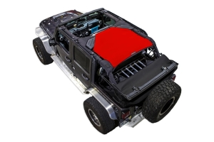 SpiderWebShade 1-Piece Rear Shade Top - Red - JK 4Dr
