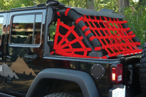 Dirty Dog 4x4 Rear Netting Red - JK 4dr