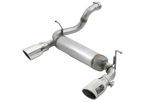 AFE Power Rebel Series 2-1/2in 409 Stainless Steel Axle-Back Exhaust System, 3.6L - JL 4DR