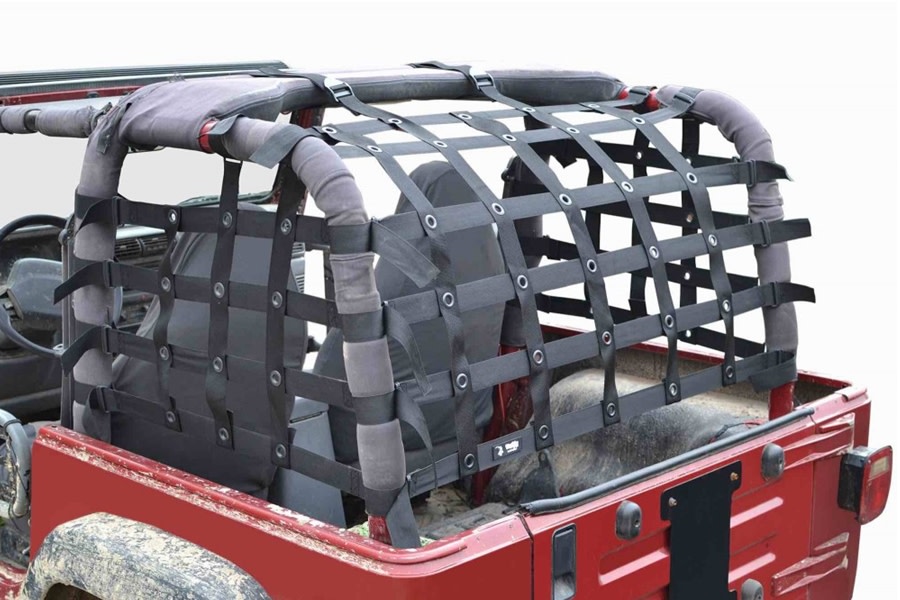 Jeep TJ Steinjager Teddy Top Cargo Net Black Jeep Rubicon 20032006