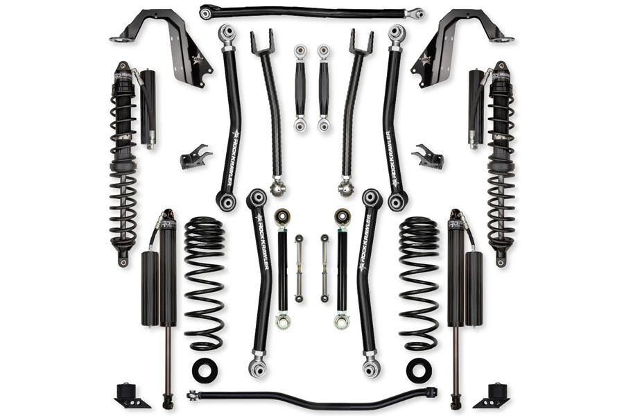 Rock Krawler 4.5in X-Factor Coilover 'No Limits' Mid-Arm Lift Kit - Stage 1 ( Part Number: JL45NL-392CS)