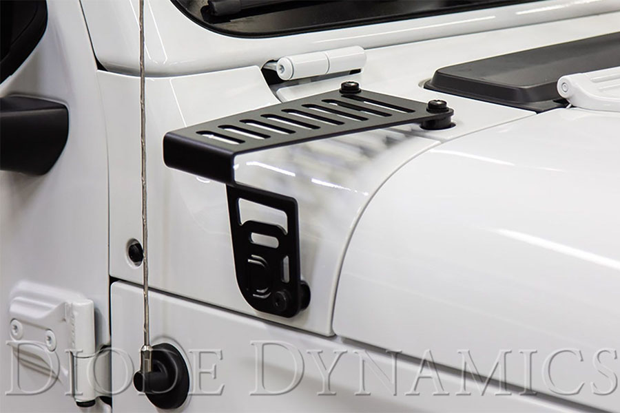 Diode Dynamics Cowl Mount LED Brackets Only - JT/JL