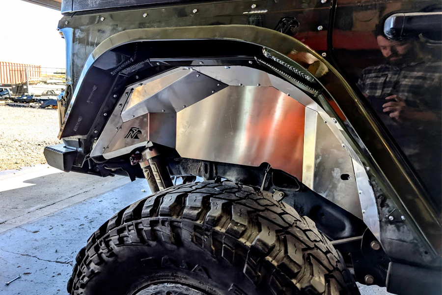 Next Venture Motorsports Rear Inner Fender Liners, Aluminum - 40in