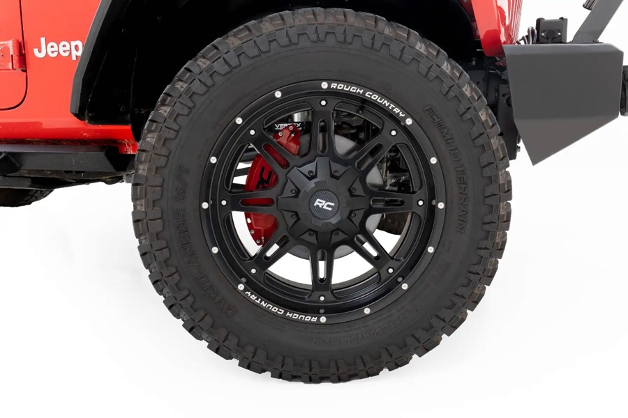 Rough Country Front and Rear Caliper Covers - Red - JT