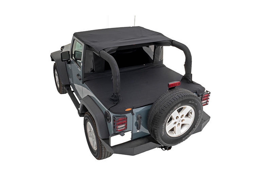 Bushwacker Trail Armor Flatback Soft Top - Black - JK 2Dr