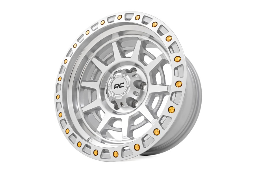 Rough Country 85 Series Wheel, 17x9 5x5 -12mm - Machined - JL/JK/JT