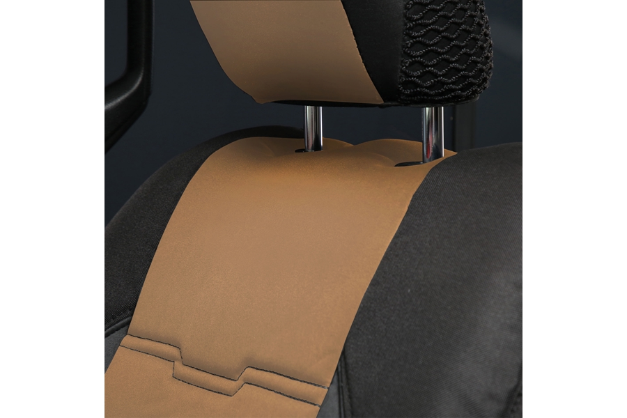 Smittybilt Gen 2 Front and Rear Neoprene Seat Cover Set  -  Black/Tan  - JL 4Dr
