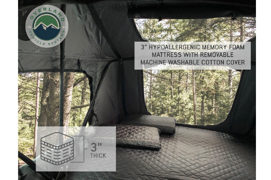 Overland Vehicle Systems Nomadic 3 Extended Roof Top Tent w/ Annex - Dark Gray 