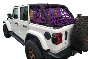 Dirty Dog 4x4 Netting Kit Spider Sides 3pc Purple - JL 4dr