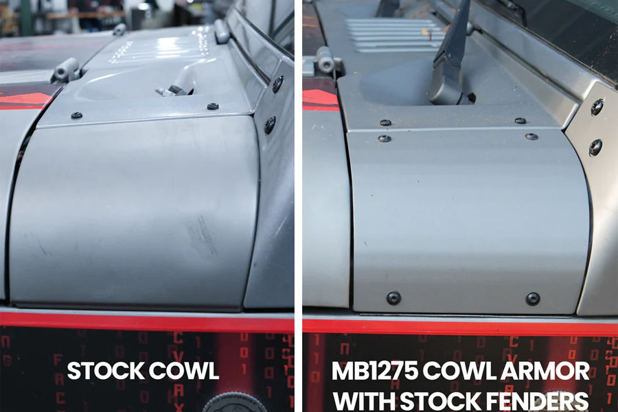 Motobilt Cowl Armor - Bare - JK