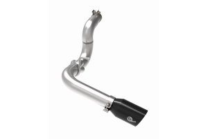 aFe Power Large Bore-HD 3in DPF-Back Exhaust System - Black - JL Diesel 