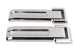 Kentrol 4-Pieces Tailgate Hinge Overlay Kit - Polished Silver  - JK 