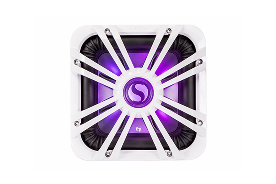 Kicker 10in Square White LED Grille 