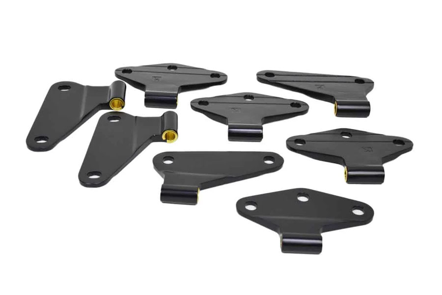 Kentrol Body Door Hinge Set, Black Powder Coat - 8pcs  - JK 4DR