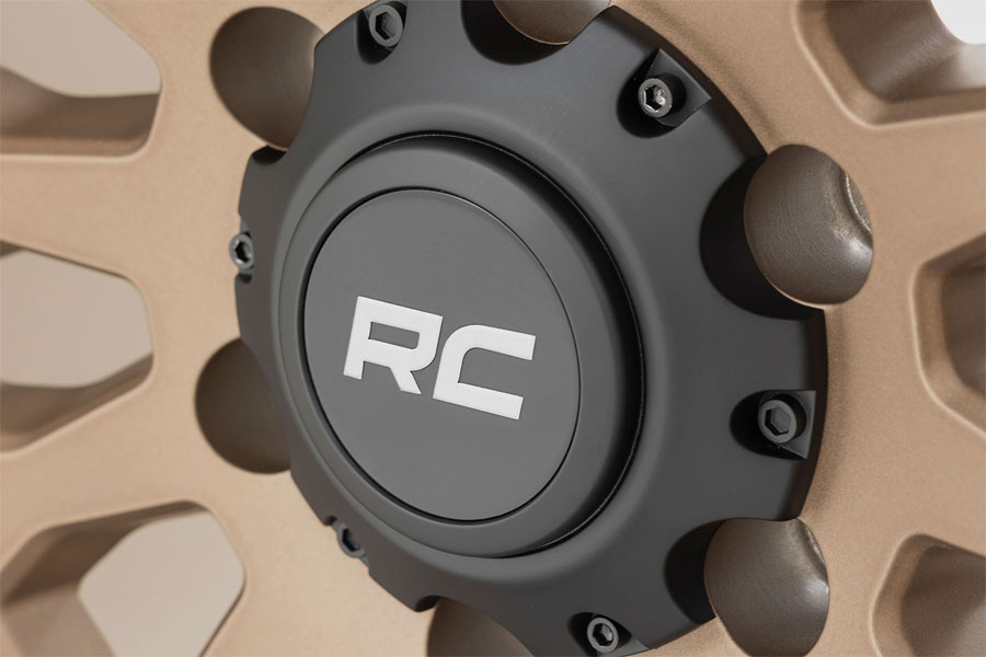 Rough Country 87 Series Wheel, 17x8.5 5x4.5 0mm - Bronze/Black - TJ/LJ