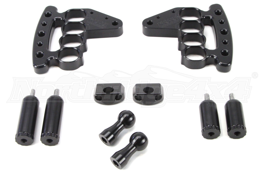 Jeep JK Carolina Metal Masters Billet Knuckle Grab Handles Front Black