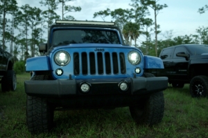 RECON Projector LED Headlights, Smoke Black  - JK