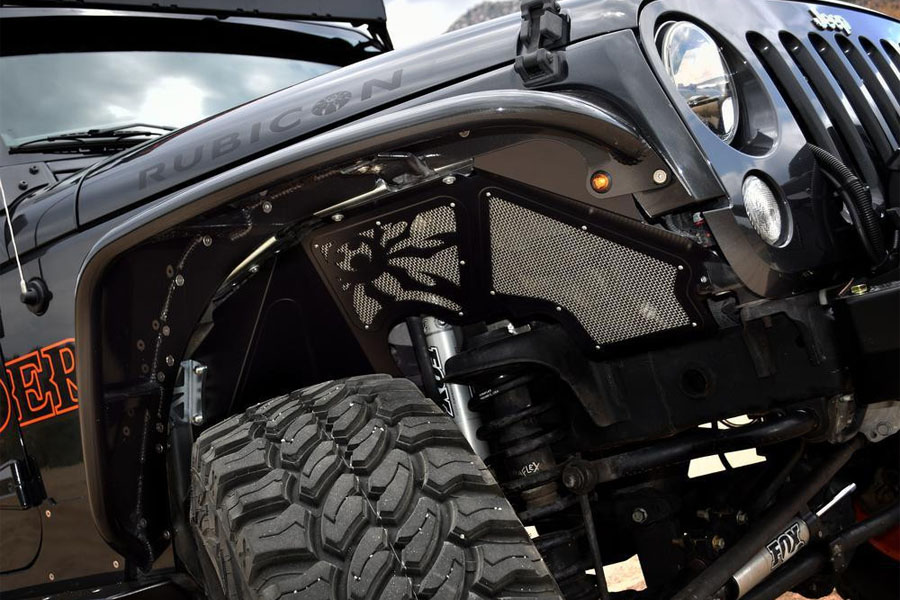 Poison Spyder Front Vented Inner Fenders - Black - JK
