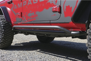 Rampage Rail Side Rocker Guard Steps, Black - JL 4DR