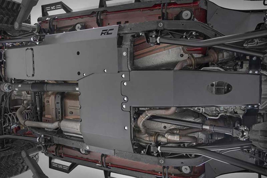Rough Country Engine and Transfer Case Skid Plate System - JL 2018-19 4Dr 3.6L