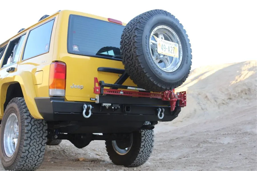 Rock Hard 4x4 Patriot Series Rear Bumper w/ Tire Carrier - XJ