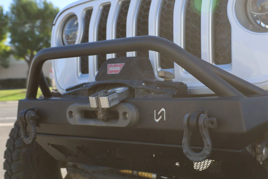 Turn Offroad Front Bumper w/ Welded Bull Bar and Skid Plate - JK/JL/JT