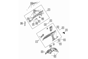Mopar Front Steel Fender - Passenger Side - JT/JL