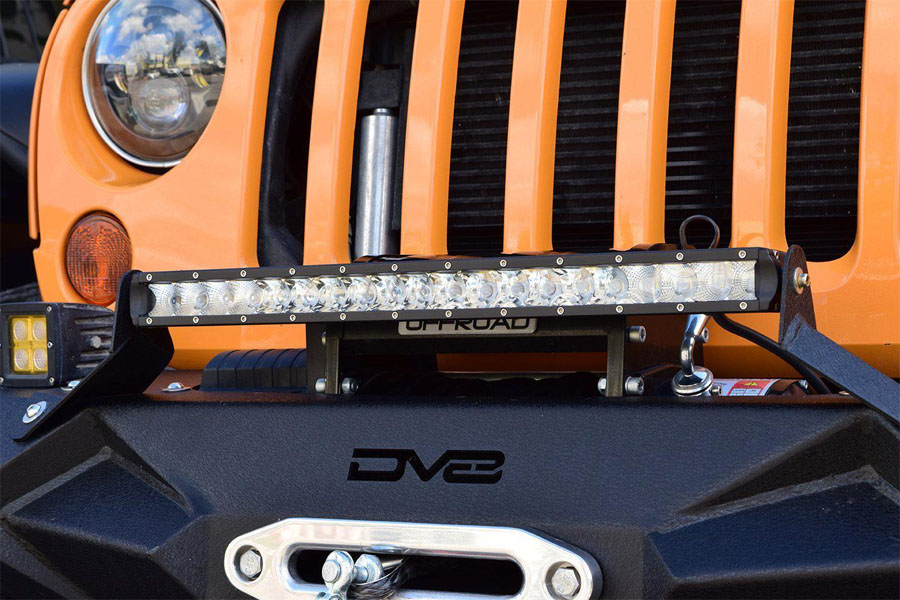 DV8 Offroad Single Row LED Light Bar w/ Chrome Face - 40in
