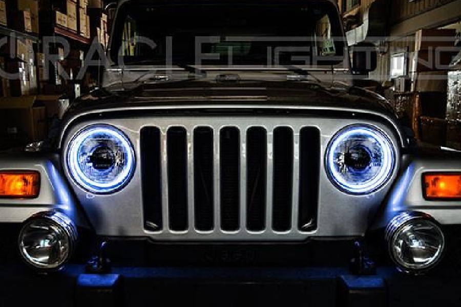 Oracle LED Surface Mount Headlight Halo Kit - White - TJ