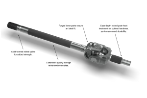 Dana Spicer D44 AdvanTEK Front Axle Shaft Assembly - LH - JL Non-Rubicon