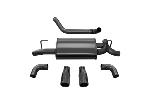 Corsa Performance 2.5in Dual Exit Axle-Back Exhaust System w/ Rolled 3.5in Tips - Black  - JL