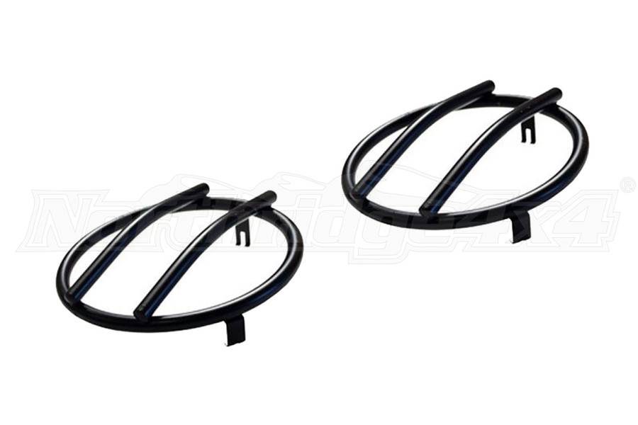 Smittybilt Euro Black Headlight Cover – 4-Piece Set, Stainless Steel, Weather Resistant For Vehicle Styling