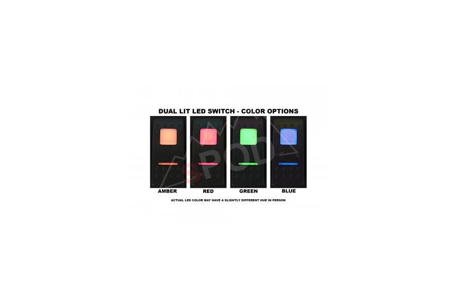 sPOD SourceLT w/Air Gauge and Amber LED Switch panel - JK 07-08