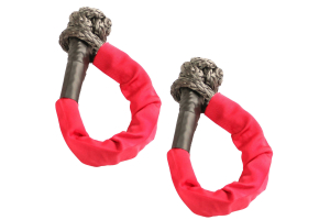 Rugged Ridge 7/16-Inch Soft Rope Shackle, Red Pair 