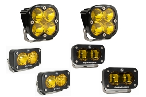 Baja Designs S2 SAE Pro Fog Pocket Light Kit w/ Upfitter - Amber - Bronco 2021+ w/ Steel Bumper