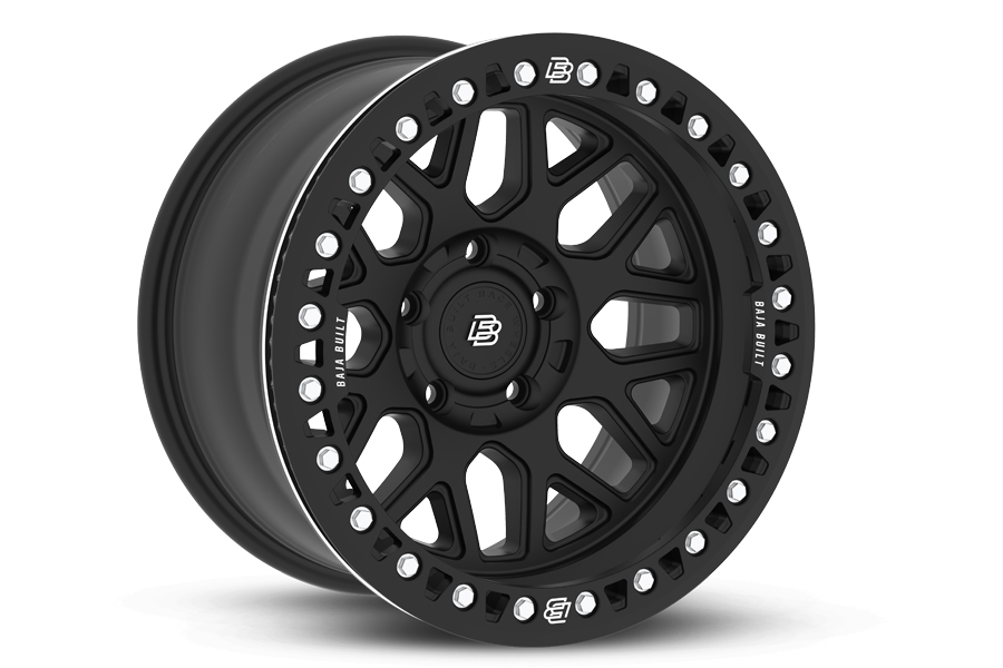 Baja Built Lite Brite OUTLAW Cast Beadlock Wheel, 17x9 5x5 -12mm - Black - JT/JL/JK