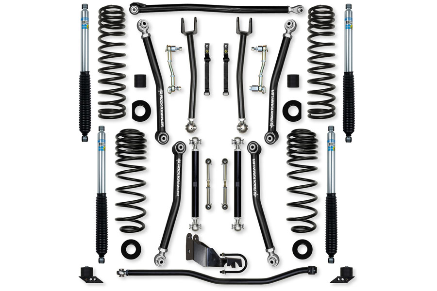 Rock Krawler 3.5in X-Factor Mid-Arm Suspension System - Bilstein Shocks ( Part Number: JL35XF-4DB51)