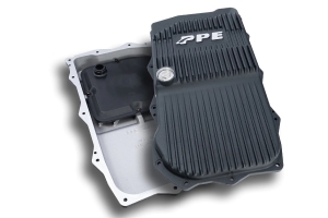 PPE HD Cast Aluminum Shallow 850RE Transmission Pan - Black - JL/JT 3.6L
