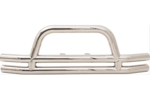 Smittybilt Tubular Front Bumper w/Hoop Stainless - JK